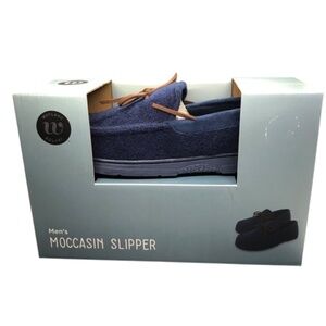 Wayland Square Indoor Navy Blue Comfy Moccasin Slippers - Men's sz XL fits 11-12